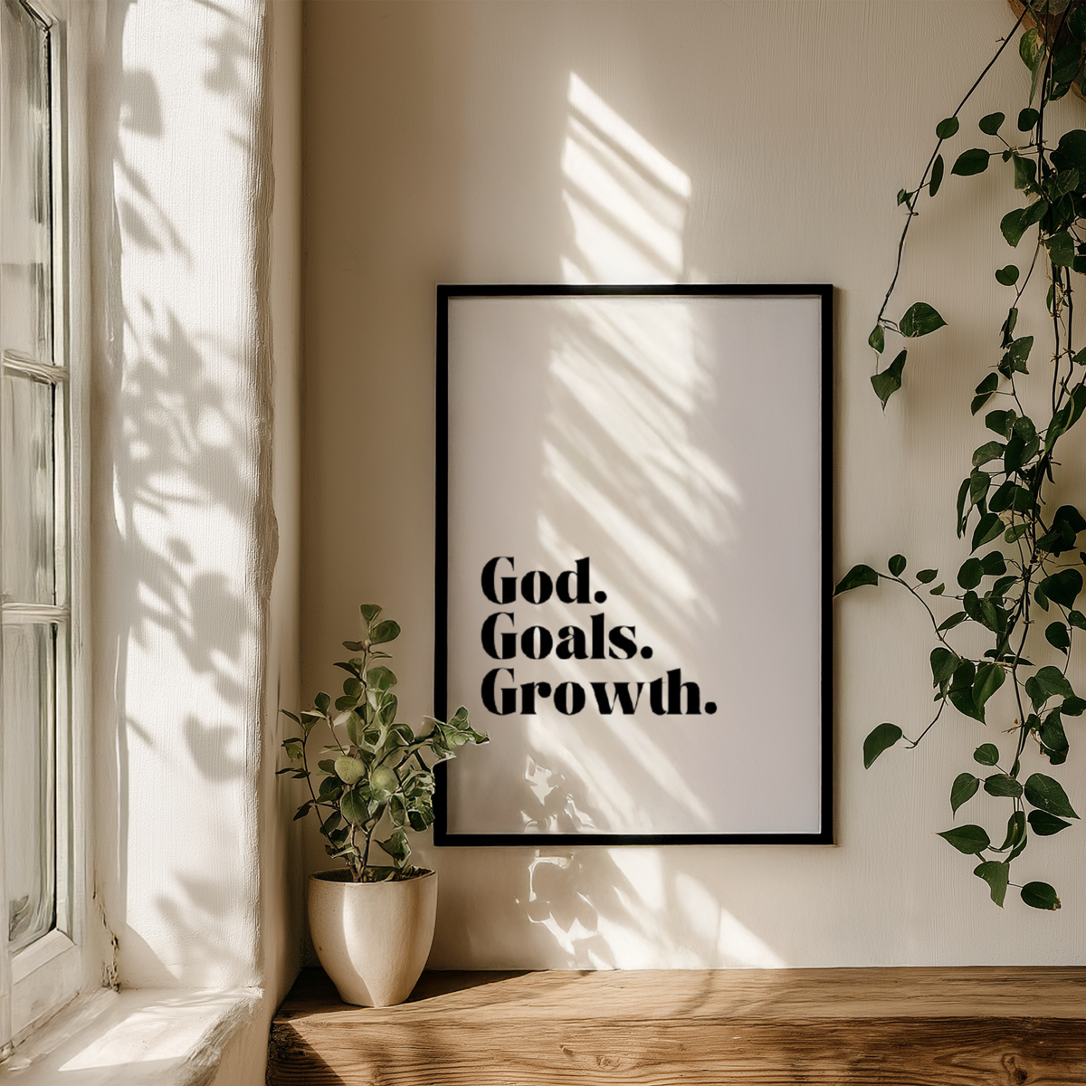 God Goals Growth Print