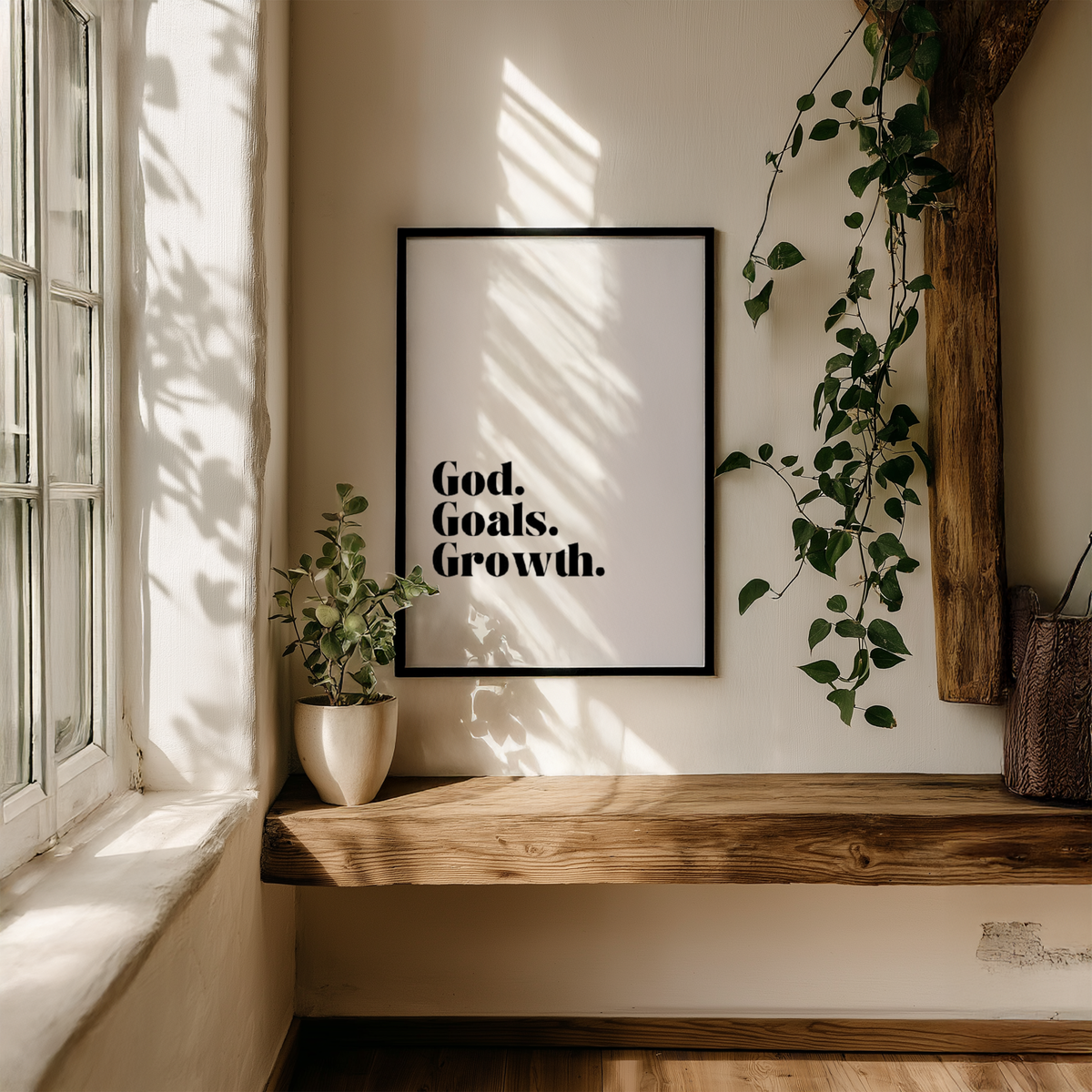 God Goals Growth Print